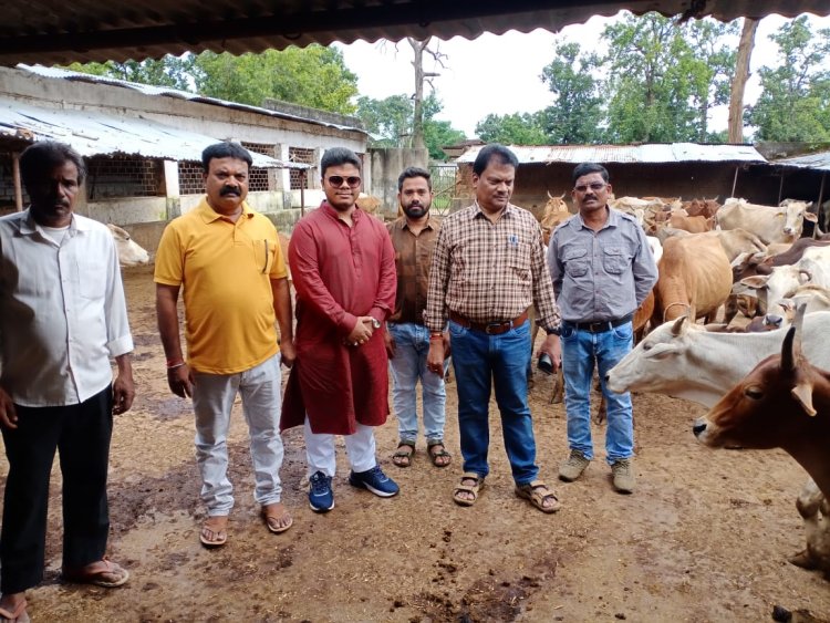 गौशाला का पदाधिकारियों ने किया निरीक्षण,लापरवाही पर होगी कड़ी कार्रवाई