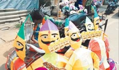 राजधानी में 'रावण' के भी बाजार, डब्ल्यूआरएस कॉलोनी जलेगा 101 फीट का पुतला