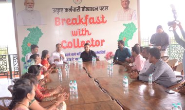 कलेक्टर विथ ब्रेकफास्ट : मुख्य सचिव अमिताभ जैन ने मैदानी स्तर के कर्मचारियों को किया प्रोत्साहित