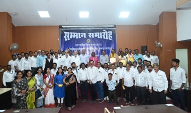 नगर निगम कर्मचारी एकता संघ ने सेवानिवृत्त अधिकारियों-कर्मचारियों का किया सम्मान
