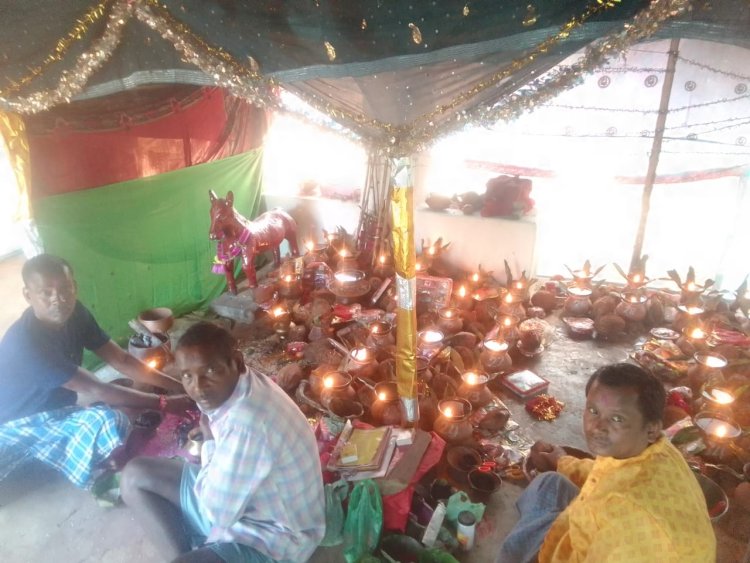 संदबहरा माता देवालय शीतला में प्रज्ज्वलित ज्योत का आज होगा विसर्जन