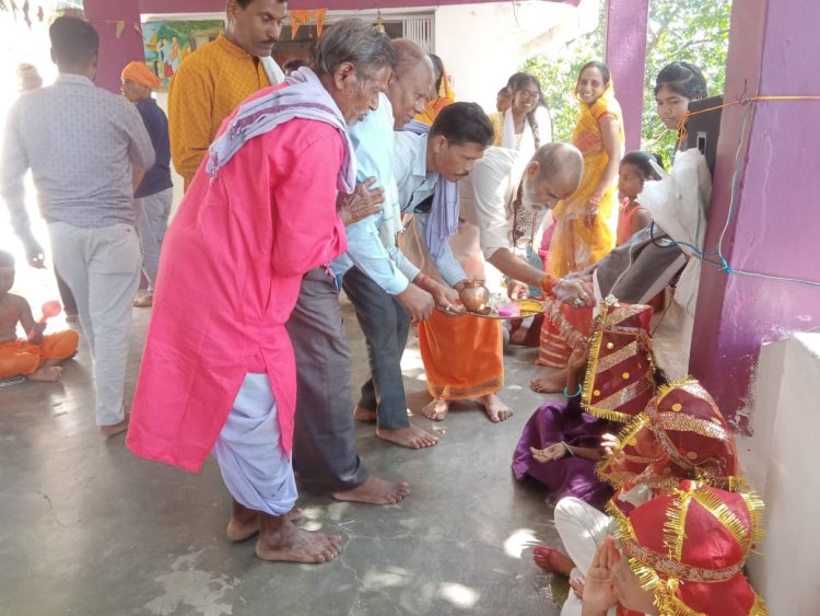 पटेल समाज सिहावा राज ने नव कन्या  भोज कराया