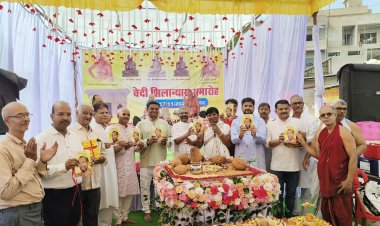 अशोका रतन में निर्माणाधीन 1008 शांतिनाथ जिन चैत्यालय का विधि विधान पूर्वक हुआ वेदी शिलान्यास