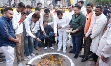 विधायक मोतीलाल साहू ने एक करोड़ रुपए के सड़क डामरीकरण कार्य का किया भूमिपूजन