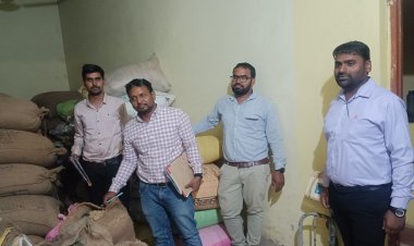 अफसरों ने दबिश देकर किया 34.40 क्विंटल अवैध धान जब्त
