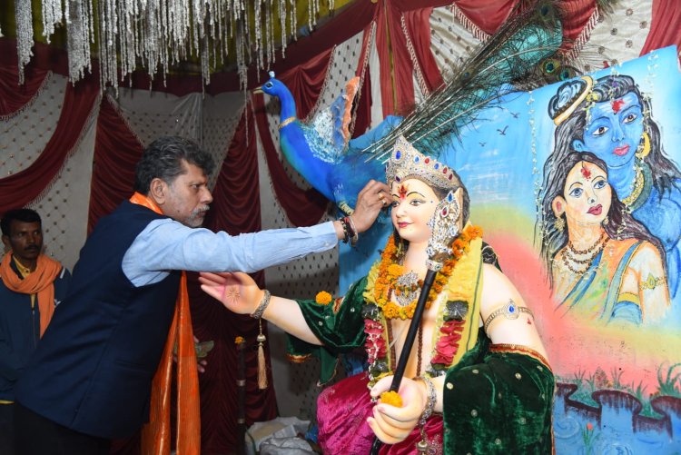 ग्राम डोंगम में वार्षिक कार्तिक महोत्सव पूजा कार्यक्रम में शामिल हुए किरण देव