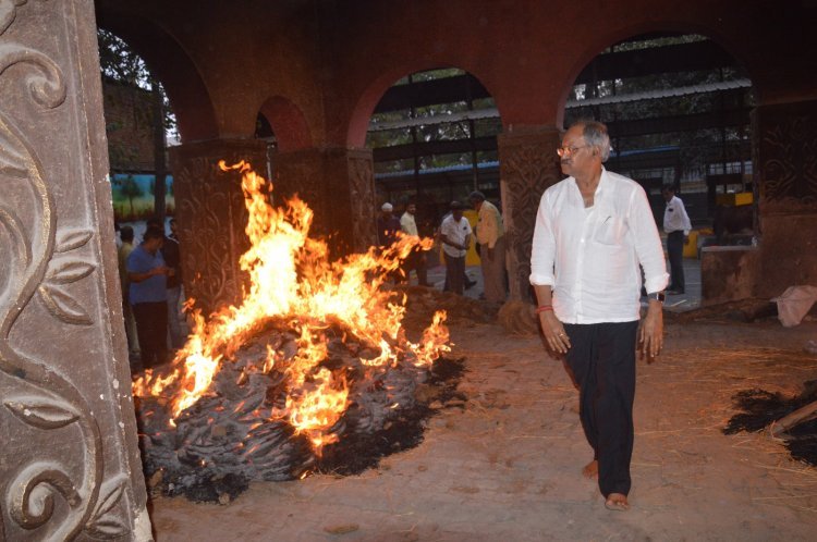 सांसद बृजमोहन अग्रवाल की भाभी पुष्पा देवी अग्रवाल का हुआ अंतिम संस्कार