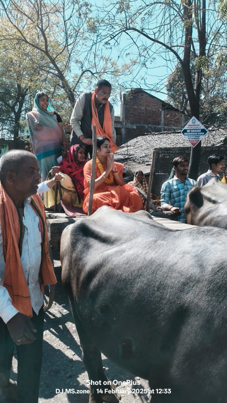 चारपारा बलौदा क्षेत्र की महिलाओं का स्नेह और दुलार गाड़ा छाप की प्रत्याशी मंजूषा पाटले को