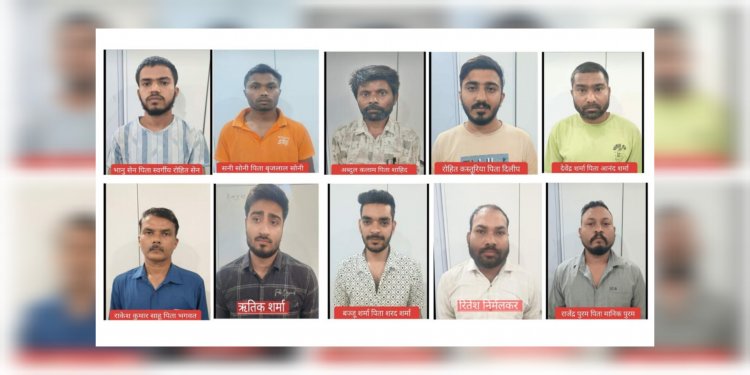 साइबर ठगी के लिए बैंक खाता खुलवाने,खातों को ऑपरेट करने में शामिल 10 आरोपी उत्तरप्रदेश और रायपुर से गिरफ्तार