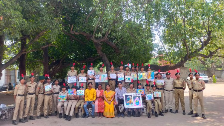 एनसीसी कैडेटों ने पौधारोपण कर मनाया पर्यावरण दिवस
