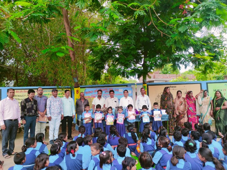 शाला प्रवेश उत्सव में नवप्रवेशी बच्चों का भव्य स्वागत