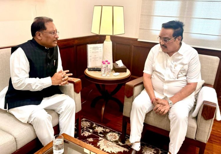 मुख्यमंत्री विष्णुदेव साय ने केंद्रीय जलशक्ति मंत्री सीआर पाटिल से की मुलाकात,बोधघाट परियोजना पर हुई चर्चा