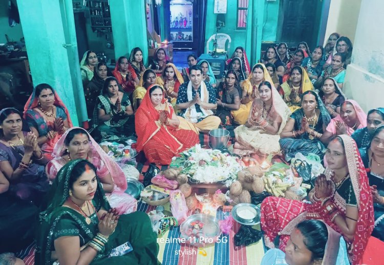 खोखरा बाज़ार पारा में भव्य तीज तालिका पूजा संपन्न