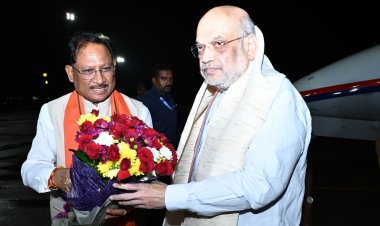Big Breaking : गृह मंत्री अमित शाह पहुंचे रायपुर,एयरपोर्ट पर  मुख्यमंत्री विष्णुदेव साय ने किया स्वागत