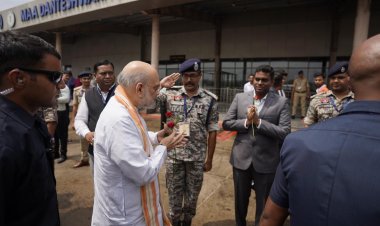 केंद्रीय गृह मंत्री अमित शाह का जगदलपुर एयरपोर्ट में किया गया आत्मीय स्वागत