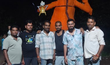 हटवाड़ा पारा बाजार पारा खोखरा में धूमधाम से हुआ रावण दहन