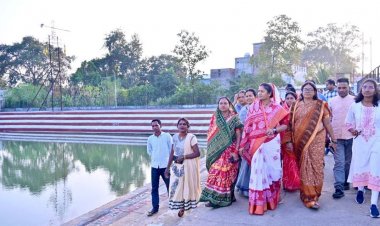 मंत्री लक्ष्मी राजवाड़े ने छठ पर्व की तैयारियों का लिया जायजा