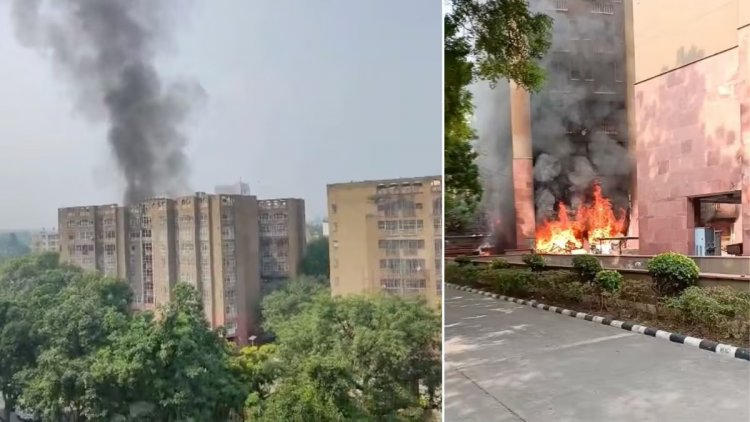 राज्यसभा सांसदों के आवास में हड़कंप, दिल्ली के ब्रह्मपुत्र अपार्टमेंट में लगी भीषण आग