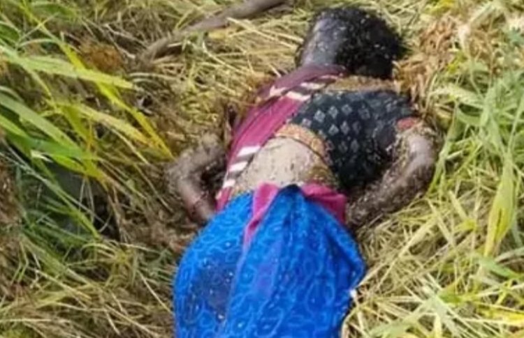 महिला की जंगल में मिली लाश, पुलिस ने मौके से बरामद किए तार और अन्य सामान