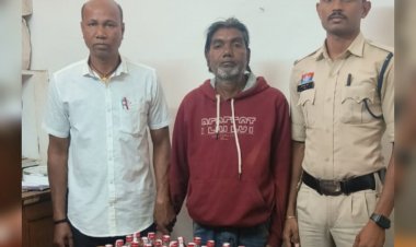 घर में रेड मारकर पुलिस ने जब्त की अवैध शराब,आरोपी गिरफ्तार
