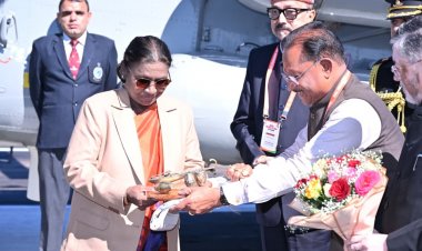 जशपुर में राष्ट्रपति का स्वागत