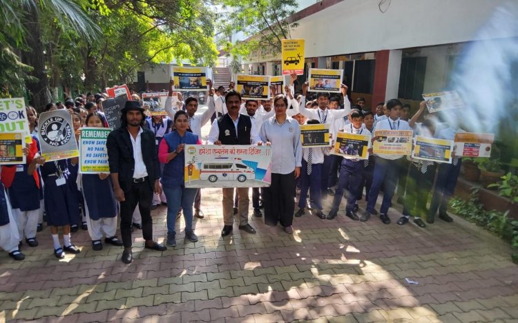 मैजिकल ट्रैफिक क्लास से दिया गया सड़क सुरक्षा का संदेश