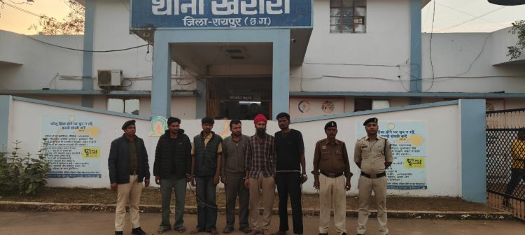 अडानी पॉवर प्लांट से 2 लाख से अधिक का तांबा चोरी करने वाले  5 आरोपी गिरफ्तार