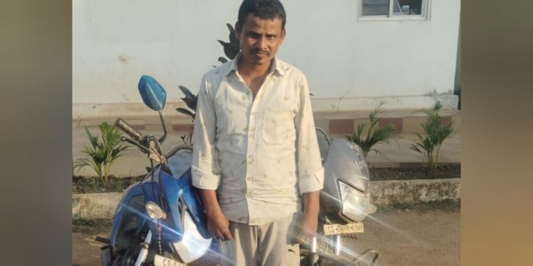 मंदिर के बाहर से पार किया था बाइक,रायपुर पुलिस ने किया गिरफ्तार