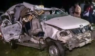 रिश्तेदार के अंतिम संस्कार से लौटते वक्त एक ही परिवार की 7 महिलाओं की दर्दनाक मौत,कार चालक और एक युवती घायल