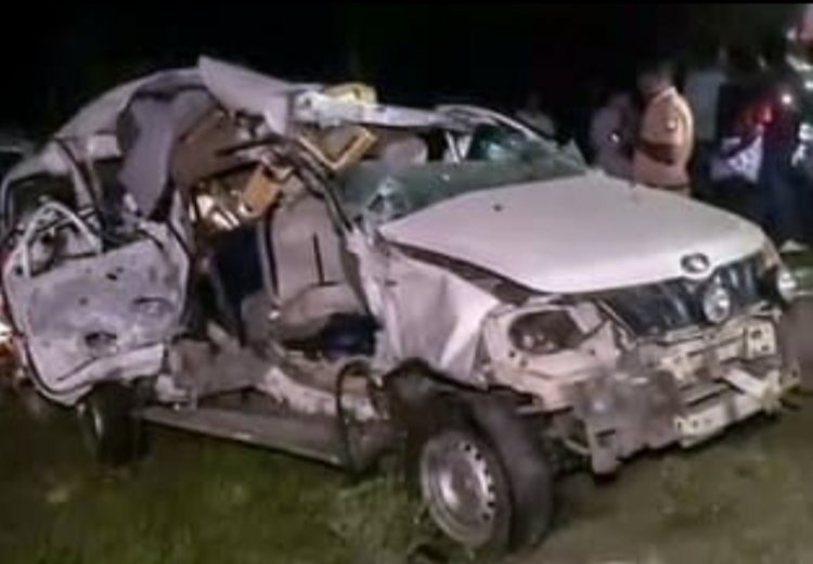 रिश्तेदार के अंतिम संस्कार से लौटते वक्त एक ही परिवार की 7 महिलाओं की दर्दनाक मौत,कार चालक और एक युवती घायल