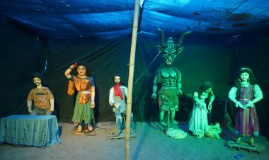 राजिम कुंभ मेले की नदी क्षेत्र में झांकियां बनी आकर्षण का केंद्र