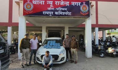 Crime Breaking : ओवरब्रिज के नीचे लाखों का गांजा जब्त : रायपुर पुलिस ने  तस्कर को दबोचा