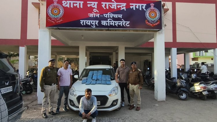 Crime Breaking : ओवरब्रिज के नीचे लाखों का गांजा जब्त : रायपुर पुलिस ने  तस्कर को दबोचा