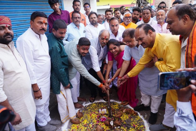 सांसद बृजमोहन अग्रवाल के नेतृत्व में विकास को नई गति, करीब 1 करोड़ 10 लाख रुपये के विकास कार्यों का भूमि पूजन