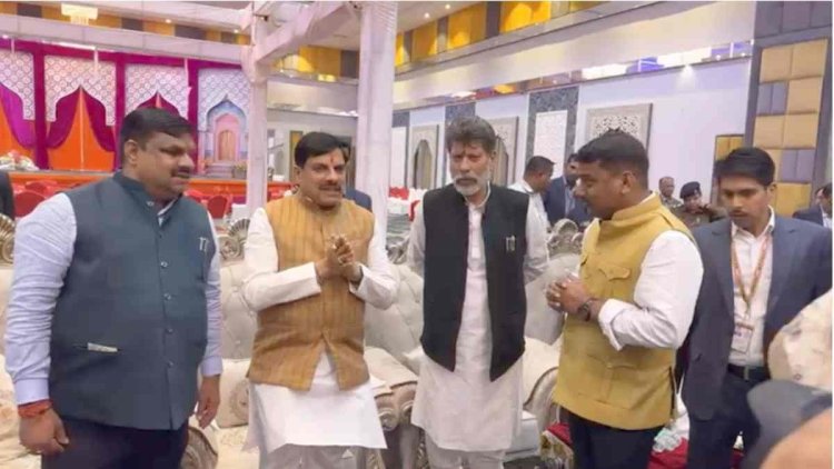 रायपुर आए MP के सीएम, विवाह समारोह में हुए शामिल