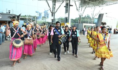 छत्तीसगढ़ में ‘खेलो इंडिया ट्राइबल गेम्स’ की धूम, खिलाड़ियों का गर्मजोशी से हुआ स्वागत