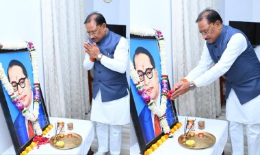डॉ. भीमराव अम्बेडकर जयंती पर मुख्यमंत्री विष्णु देव साय ने किया नमन