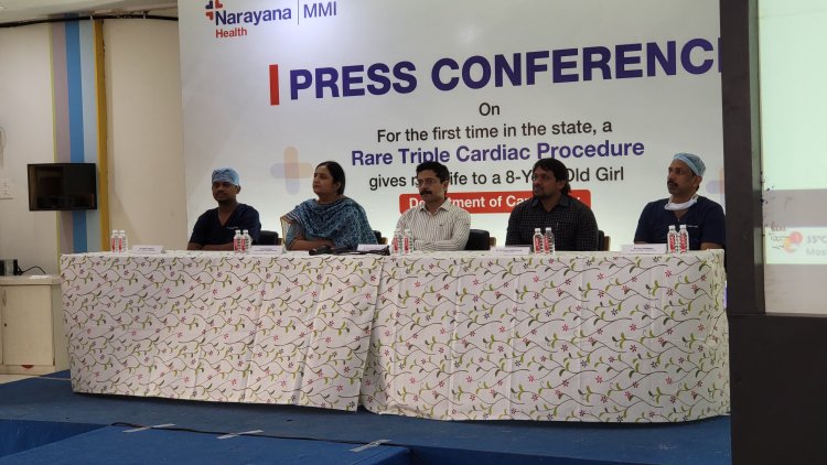 छत्तीसगढ़ में दुर्लभ ट्रिपल कार्डियक प्रक्रिया सफल,एमएमआई के डॉक्टरों ने  बच्ची को दिया नया जीवन
