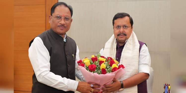 राष्ट्रीय अध्यक्ष नितिन नवीन से मिले सीएम विष्णुदेव साय,स्थापना दिवस की दी शुभकामनाएं