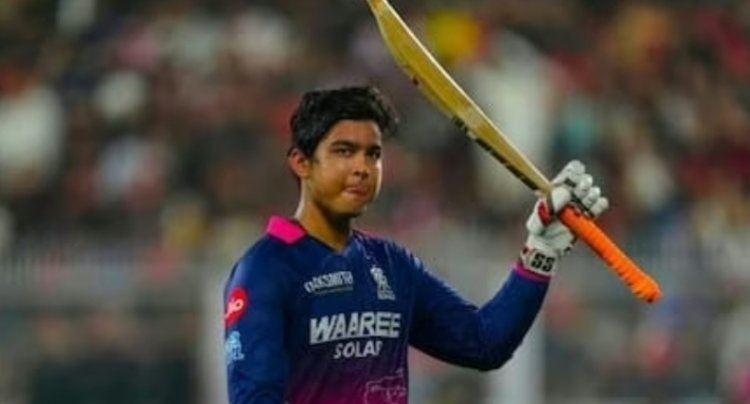 राजस्थान के निर्भीक, धमाकेदार "वैभव" का शतक,केवल 36 गेंदों में 12 छक्के के साथ जयपुर में रात को चमका सूर्यवंशी