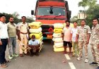 मशीनरी के डिब्बों के नीचे छिपाकर महाराष्ट्र ले जाया जा रहा था 3 करोड़ का गांजा जब्त, तस्कर गिरफ्तार 