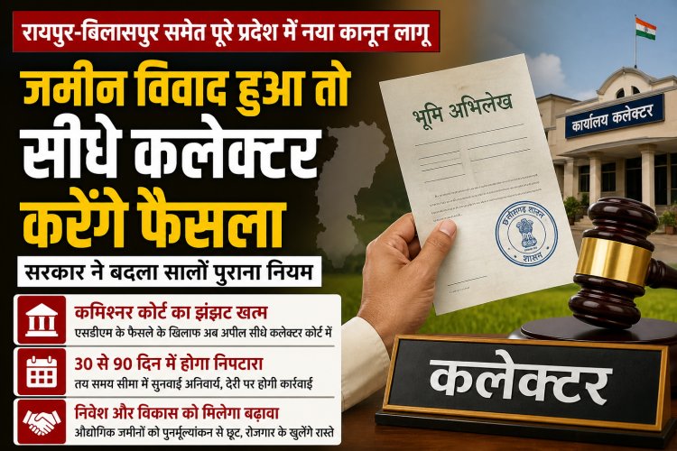 छत्तीसगढ़ में जमीन विवाद पर बड़ा फैसला: अब कलेक्टर स्तर पर ही होगी सुनवाई, पुरानी व्यवस्था खत्म