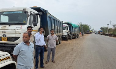 धड़ल्ले से चल अवैध रेत खनन और परिवहन, 10 हाइवा जब्त