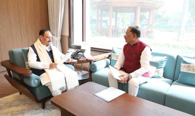 केंद्रीय स्वास्थ्य मंत्री जेपी नड्डा से मिले मुख्यमंत्री विष्णुदेव साय,स्वास्थ्य सेवाओं और किसानों के हित में हुई विस्तृत चर्चा