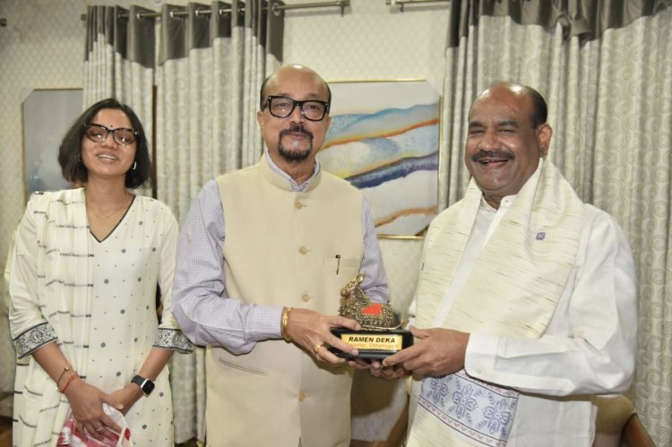 राज्यपाल रमेन डेका ने किया लोकसभा अध्यक्ष ओम बिड़ला का स्वागत