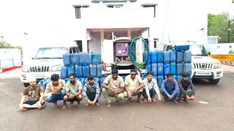 अंतर्राज्यीय डीजल चोर गिरोह का भंडाफोड़, सरगना समेत 9 आरोपी गिरफ्तार
