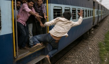 चोरी के बाद जनता की कुटाई से बचने के लिए चलती ट्रेन से कूदा चोर, रोंगटे खड़े कर देने वाला वीडियो वायरल