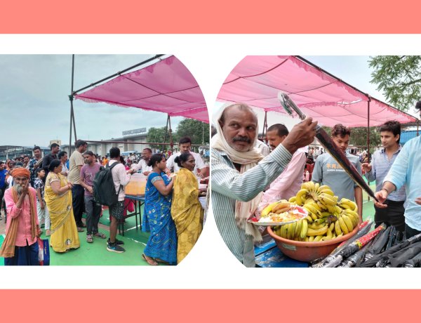 आस्था और सेवा का विराट संगम "सर्व धर्म संकट मोचन  हनुमान मंदिर" 12 हजार श्रद्धालुओं ने ग्रहण किया महाप्रसाद,2 हजार छाते वितरित
