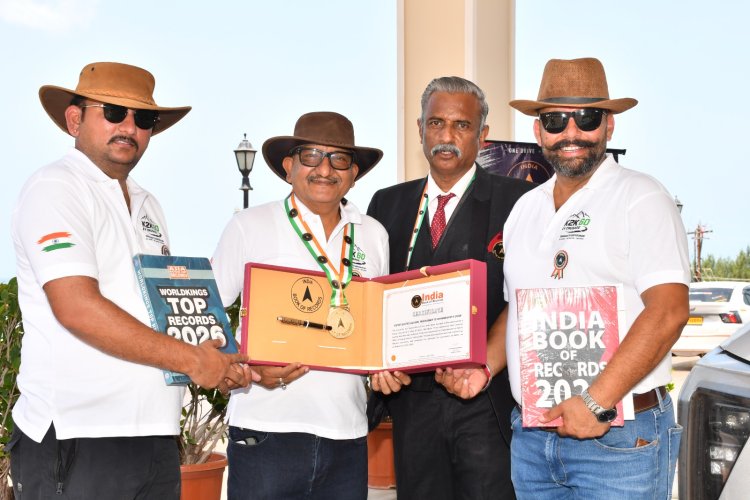 ग्रीन इंडिया की ओर रफ्तार का रिकॉर्ड : इवी से 57 घंटे में श्रीनगर से कन्याकुमारी का सफर कर बाजपुर की टीम ने रचा राष्ट्रीय इतिहास