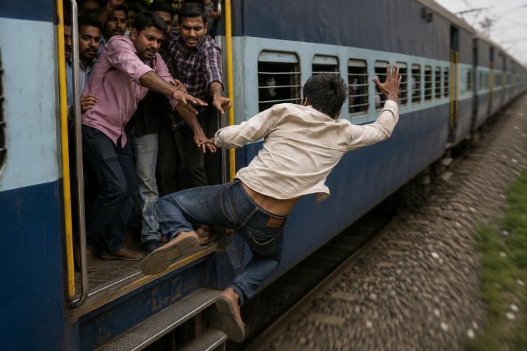 चोरी के बाद जनता की कुटाई से बचने के लिए चलती ट्रेन से कूदा चोर, रोंगटे खड़े कर देने वाला वीडियो वायरल